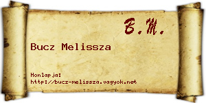 Bucz Melissza névjegykártya